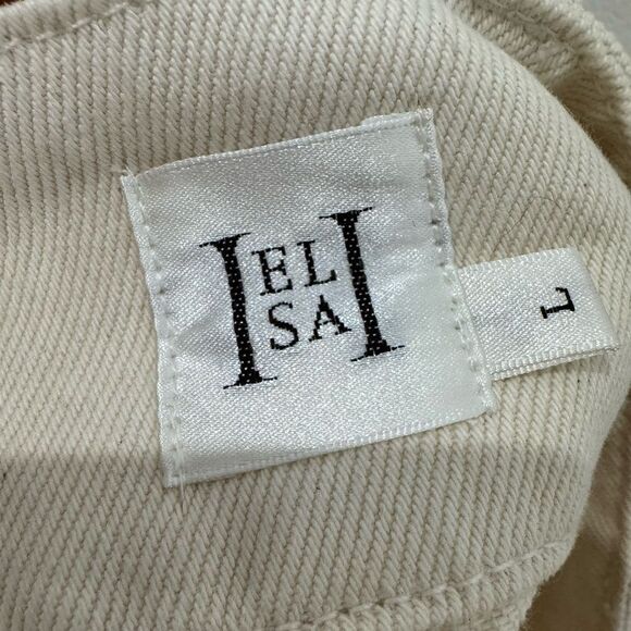 HELSA Low rise denim mini skirt in Ecru - Picture 7 of 10